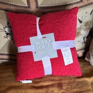 Soho Loft Red Decorative Pillow Set